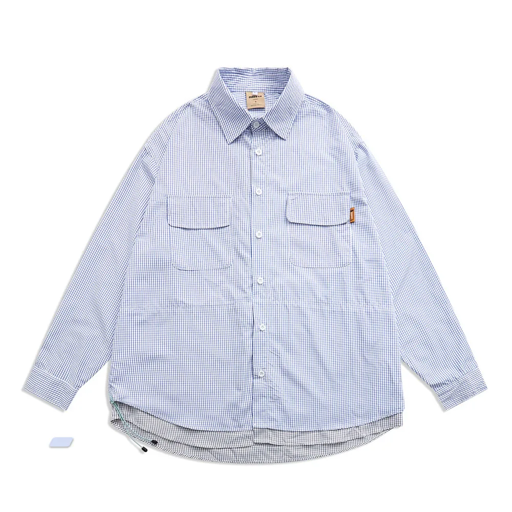 

Cityboy Plaid Shirts for Men and Women Splice Design Oversize Loose Casual Long Sleeves Shirt Spring Summer Male Tops Blouse