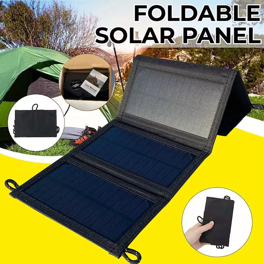 

5V 10W Solar Photovoltaic Panel Foldable Cells USB Output Devices Solar Panels for Phone Charger Generator Power Bank Battery