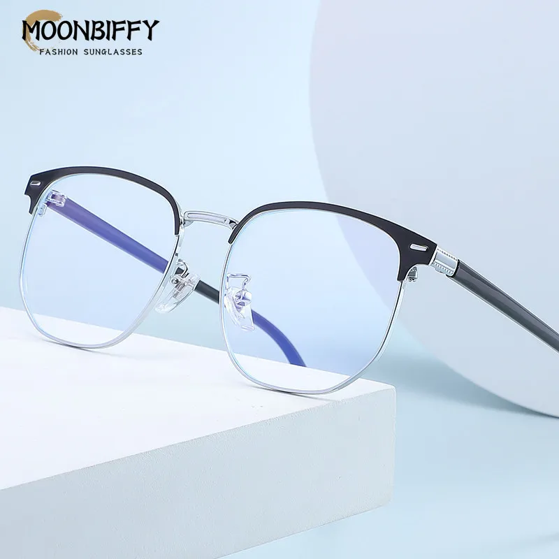 

Модные квадратные простые очки унисекс для мужчин и женщин, очки в металлической оправе, очки в стиле XIAOZHAN, подходят для всех типов лица