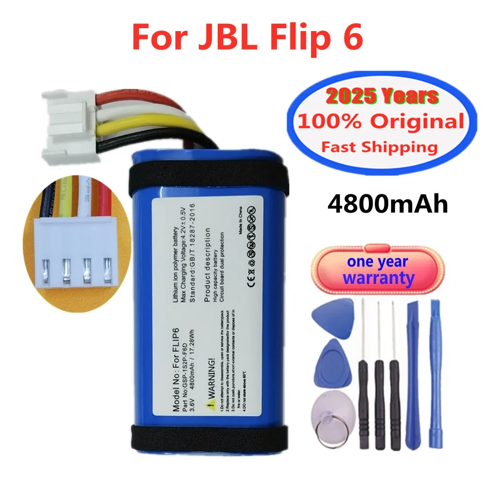 Оригинальный аккумулятор для динамика на 2025 года JBL Xtreme 2 3 Flip 4 6 5 1 Flip4 Flip5 Flip6 Flip3 Flip2