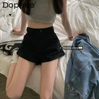 popular denim super short pants for women 2022 new summer hot girl high waist shorts slimming loose pants elegant hot pants