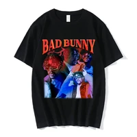 hip hop rapper bad bunny summer short sleeve t shirt cotton plus size oversize tee shirt women men graphic t shirts streetwear