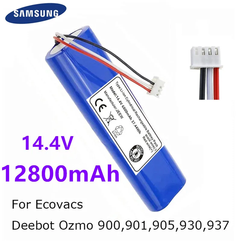 

100% New 14,4 V 12800mAh Roboter-staubsauger Batterie Pack für Ecovacs Deebot Ozmo 900, 901, 905, 930, 937