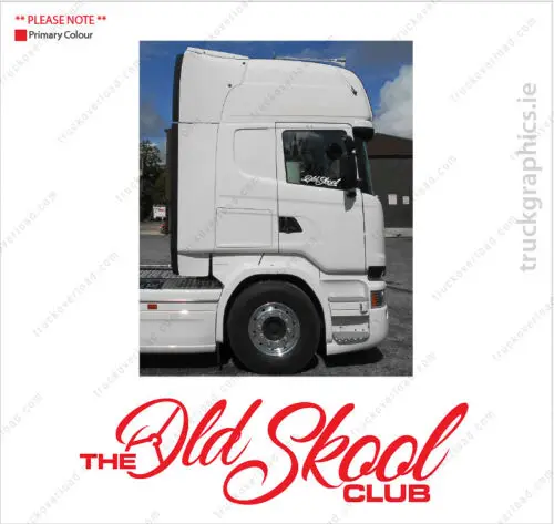 

For x2 Scania Old Skool Club side window Sticker,Streamline,Graphic R/S Series,(22)