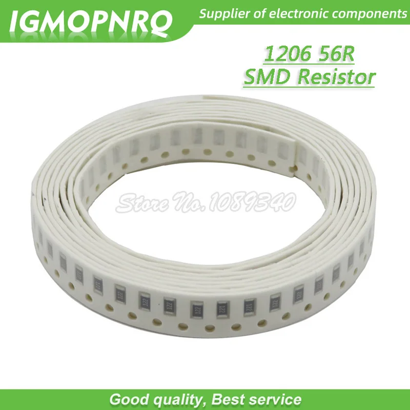 100 шт. 1206 SMD резистор 1% сопротивление 51 Ом чиповый 0 25 Вт 1/4 51R IGMOPNRQ