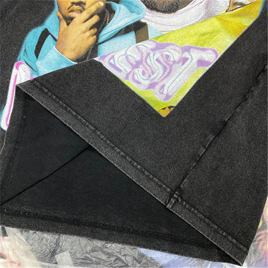 2022ss винтажная черная Kanye West Graphic футболка для мужчин и женщин высокое качество Ye Tee