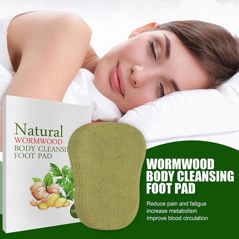 

16pcs/ Set Detoxification Wormwood Foot Patch Pain Relieving Plaster Relieve Stress Help Sleeping Body Slimming Product