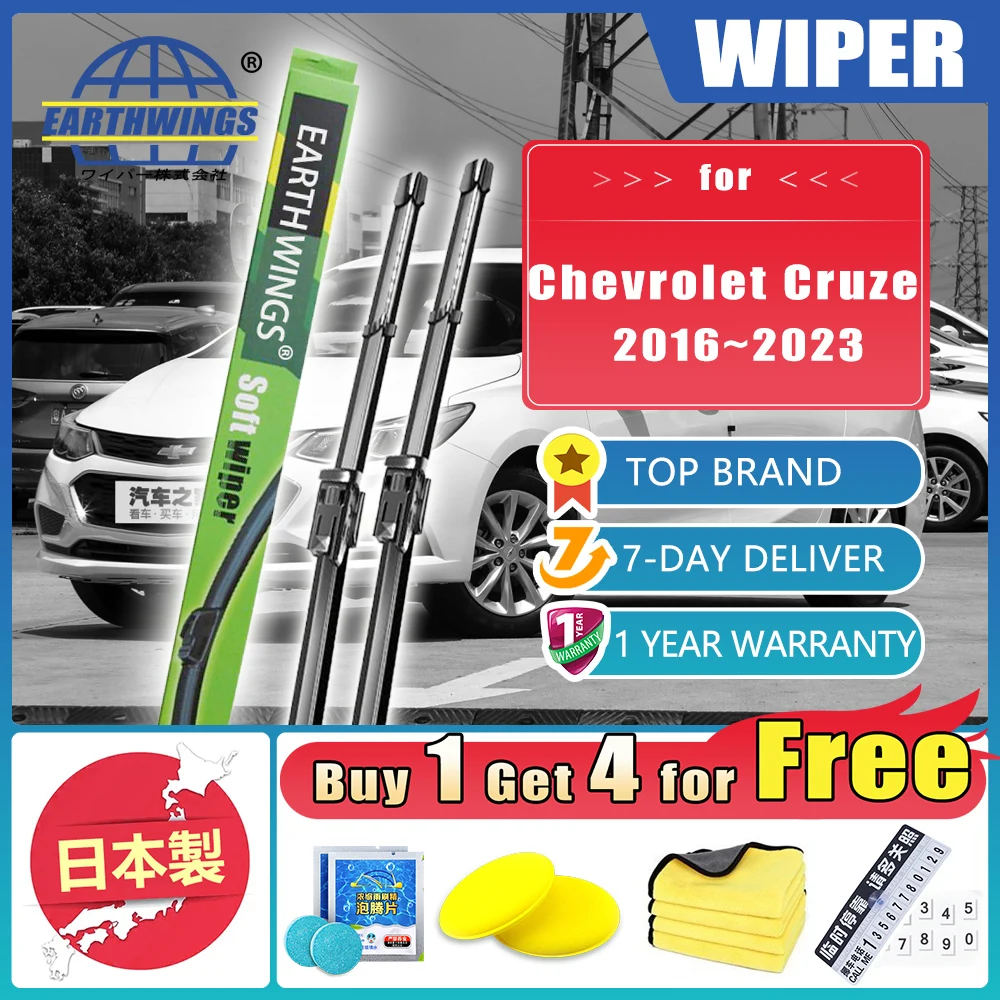 

For Chevrolet Cruze 2016~2023 D2LC K LT Car Front Rear Wiper Blades Brushes Washer Auto Accessories Windshield Cleaning 28"24"