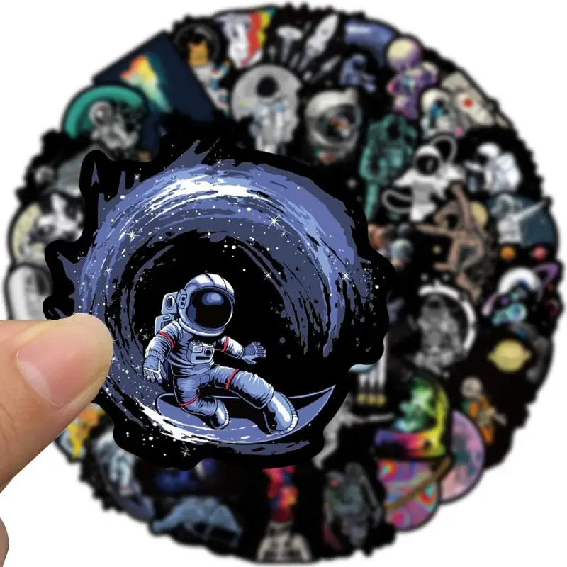

10/30/50PCS Kawaii Alien Astronaut PVC Graffiti Sticker Sticky Aesthetic Decorative Scrapbook DIY Child Phone Stationery Supply