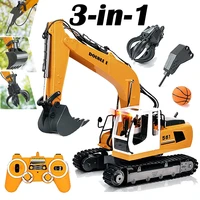 double e 2 4g 3in1 alloy rc excavator alloy 17ch big rc trucks simulation excavator remote control 3 type engineer vehicle toys