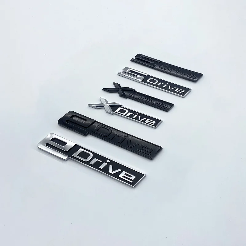 

New Chrome Black Fender Letters SDrive XDrive EDrive Emblems for BMW 3 4 5 6 7 8 Series X3 X4 X5 X6 Z4 GT Car Trunk Logo Sticker