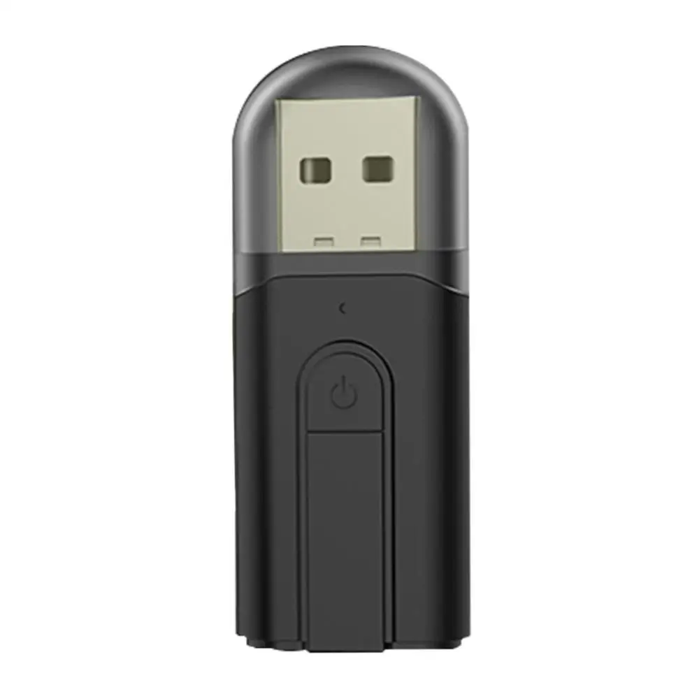 

High Quality Plug And Play Music Receiver Usb Bluetooth 5.0 Adapter 5mbps 2 In 1 Wireless Transmitter Bluetooth Pc Accessories