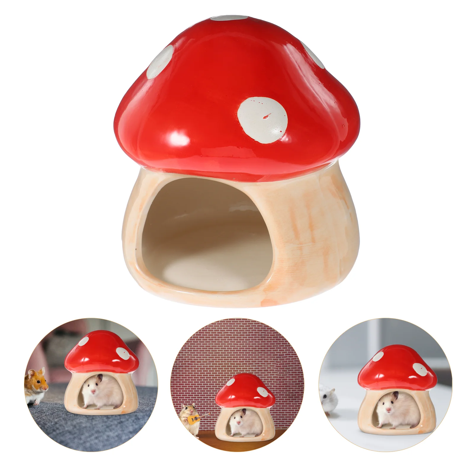Грибные животные хомяк керамическое гнездо хижина дом охлаждающая клетка для