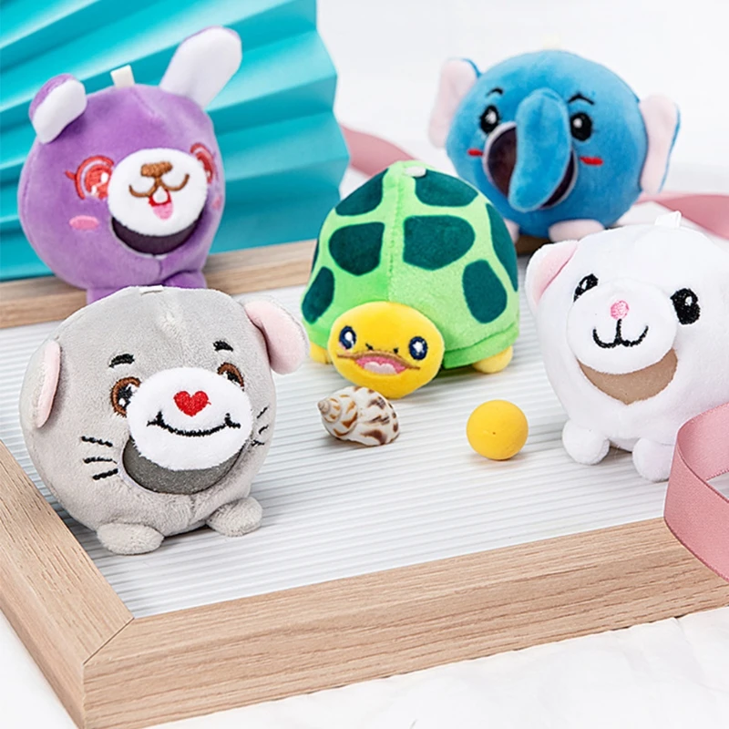 16 Styles 7cm Cute Cartoon Animals Stuffed Plush Toys Anti Stress Squeeze Ball Fidgets Novelty Prank Toy for Adults Kids enlarge