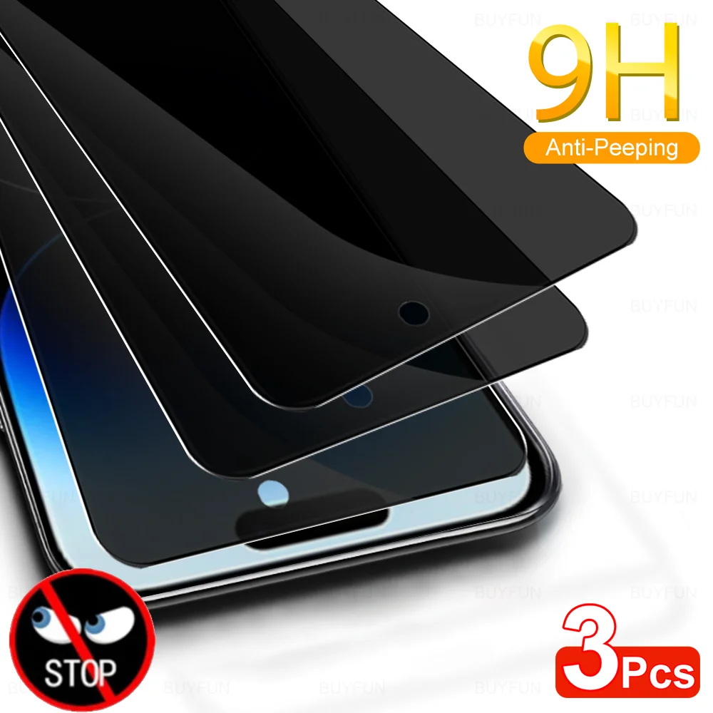 

3 шт. антишпионское закаленное стекло для iPhone 14 Plus 13 12 11 Pro Max, Защитное стекло для телефона Ifone 13 Mini X Xr Xs