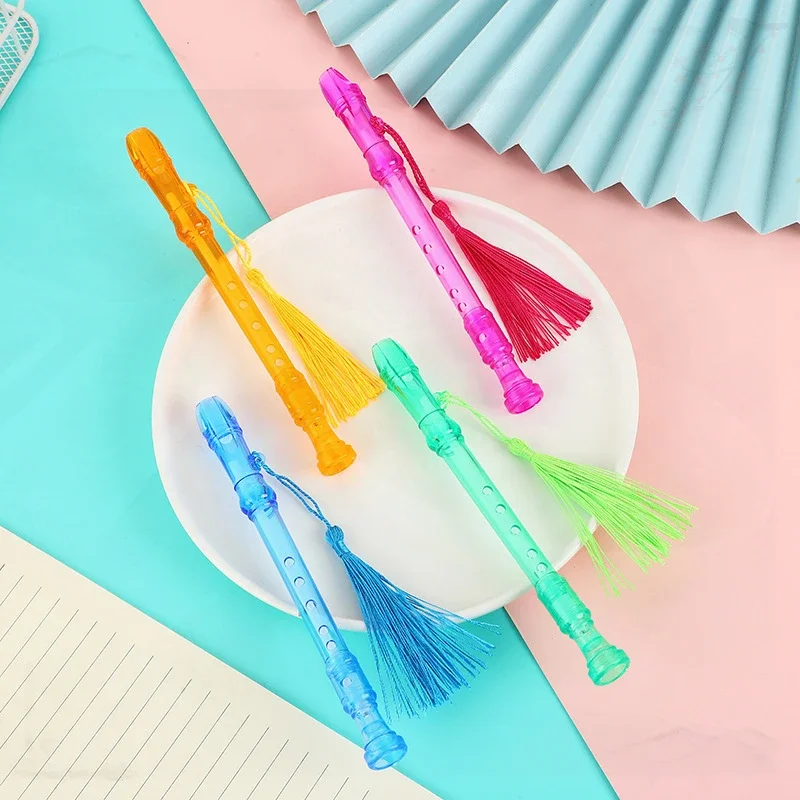 Фото 24 Pcs Transparent Stationery Set with Tasseled Flute and Gel Pens for School Supplies №3
