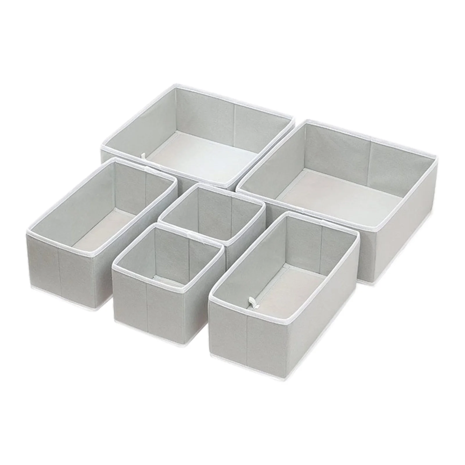 

6 Pack Foldable Cloth Storage Box Houseware Closet Dresser Drawer Basket Fabric Storage Bins For Home And Office Closet Organize