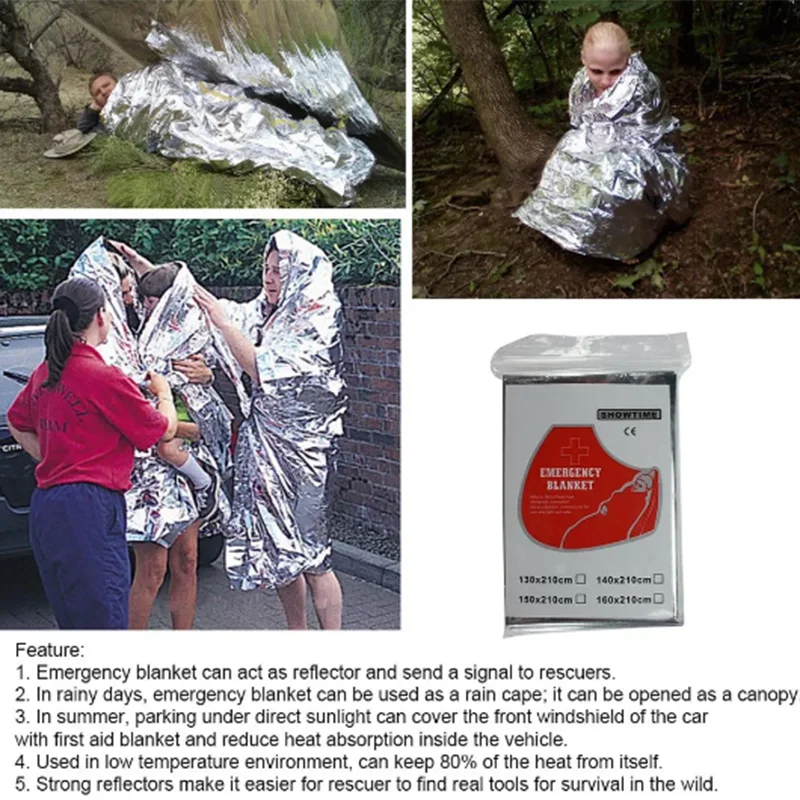 1/5 шт. тепловое одеяло набор для выживания