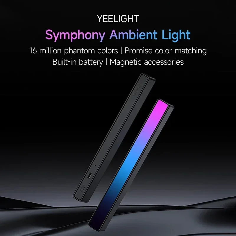 Yeelight RGB музыкальное управление звуком светодиодный светильник USB магнитный