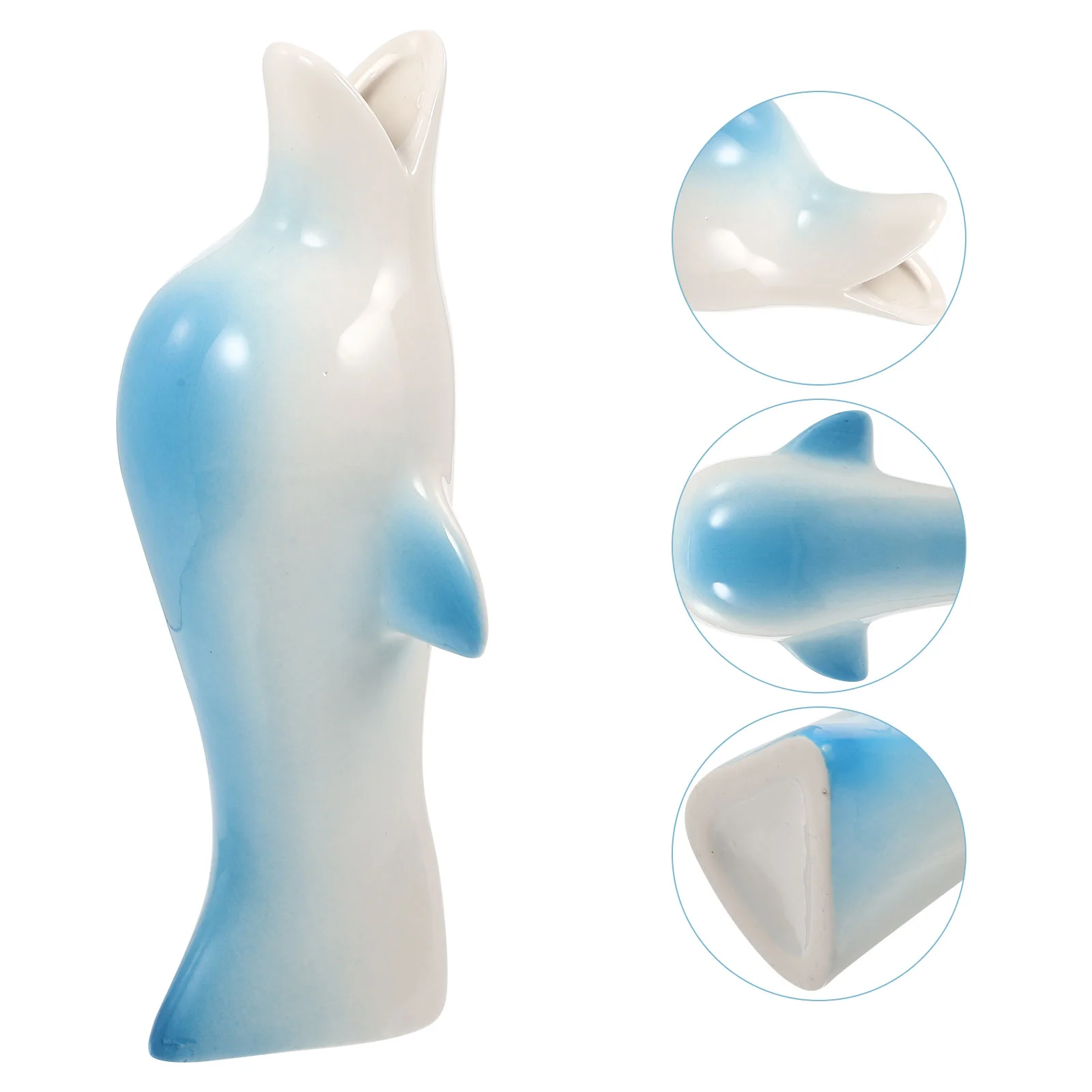 

Vase Ceramic Flower Dolphin Vases Animal Decor Arrangement Sculpture Figurine Sea Ornament Decorative Tabletop Centerpieces Mini