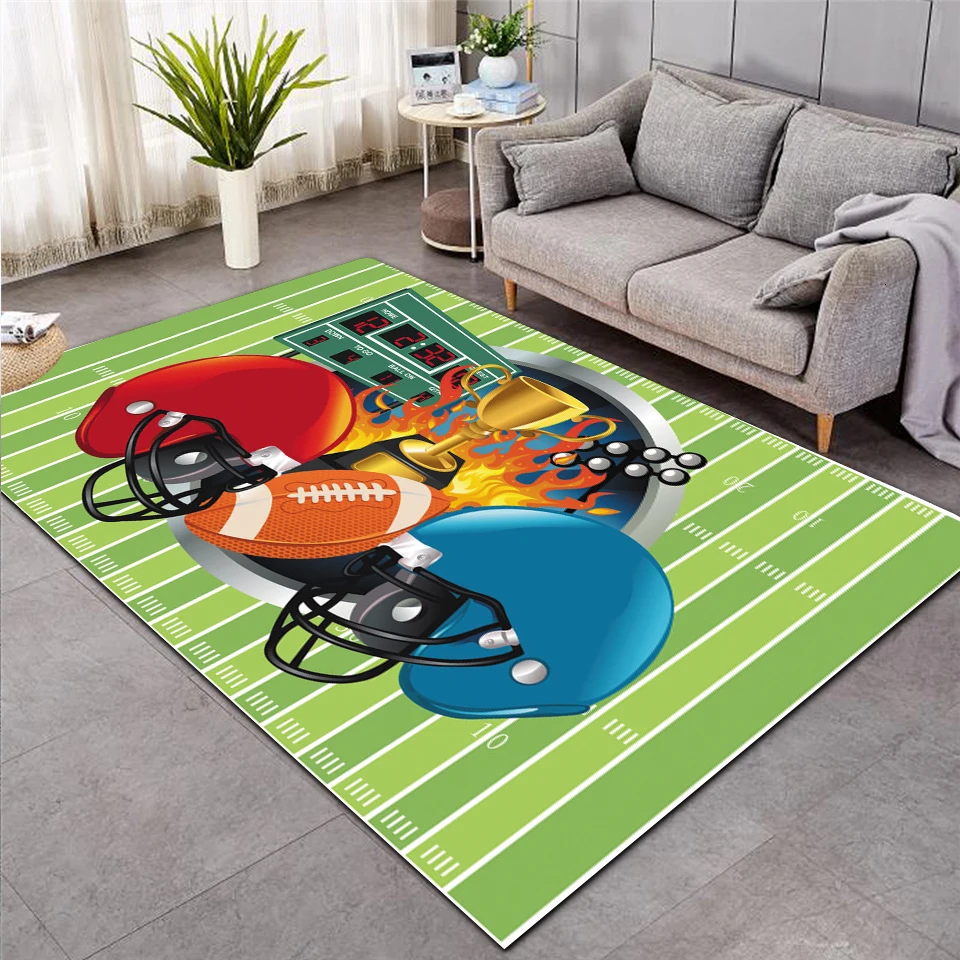 baseball green football carpet kids room soccer rug field parlor bedroom living room floor mats children large rugs home mat 008 free global shipping
