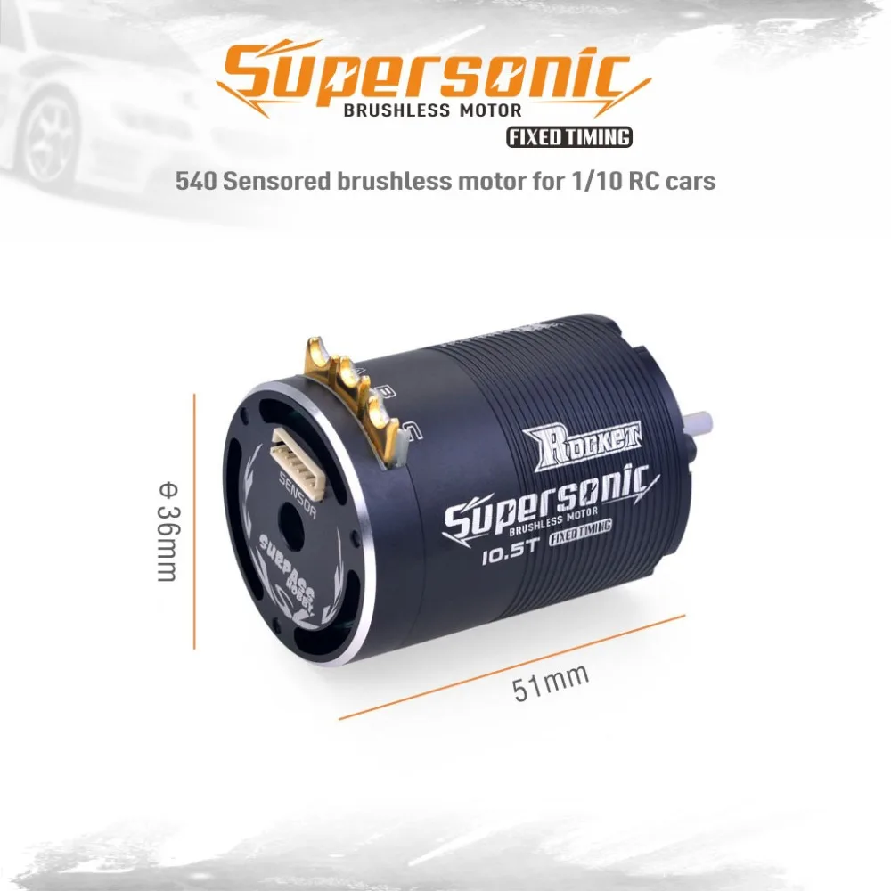 Hobbywing 10BL120 ESC Rocket Supersonic 540 8.5T 10.5T 13.5T Sensored Brushless Motor for Modified Spec Stock 1/10 RC Car |