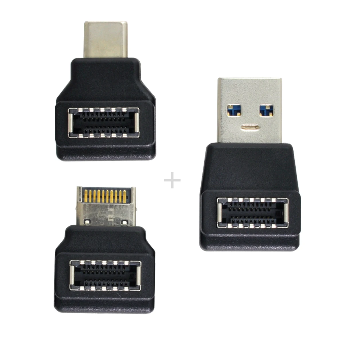 

Переходник для передней панели CY с разъемом типа «Мама»-«папа» типа «А» и «Type-C» USB 3,1, 3 шт.