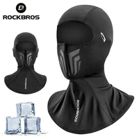 rockbros bike summer headwear cycling helmet outdoor sport breathable balaclava with glasses hole bicycle ice silk headband mask