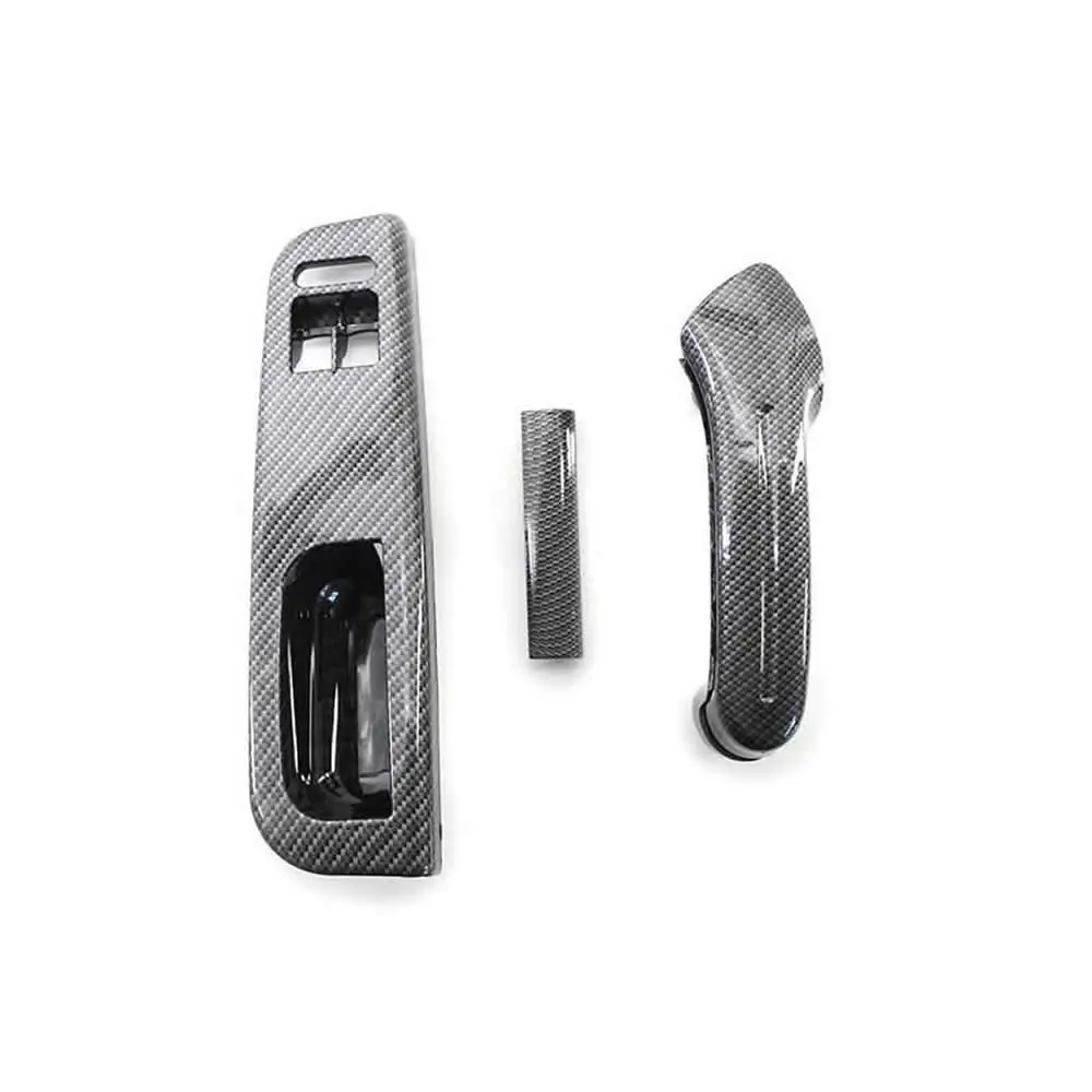 

Car Driver Door Window Switch Cover Panel Bezel Passenger Door Pull Handle for VW GOLF MK4 2-Door LHD Carbon Fiber Texture
