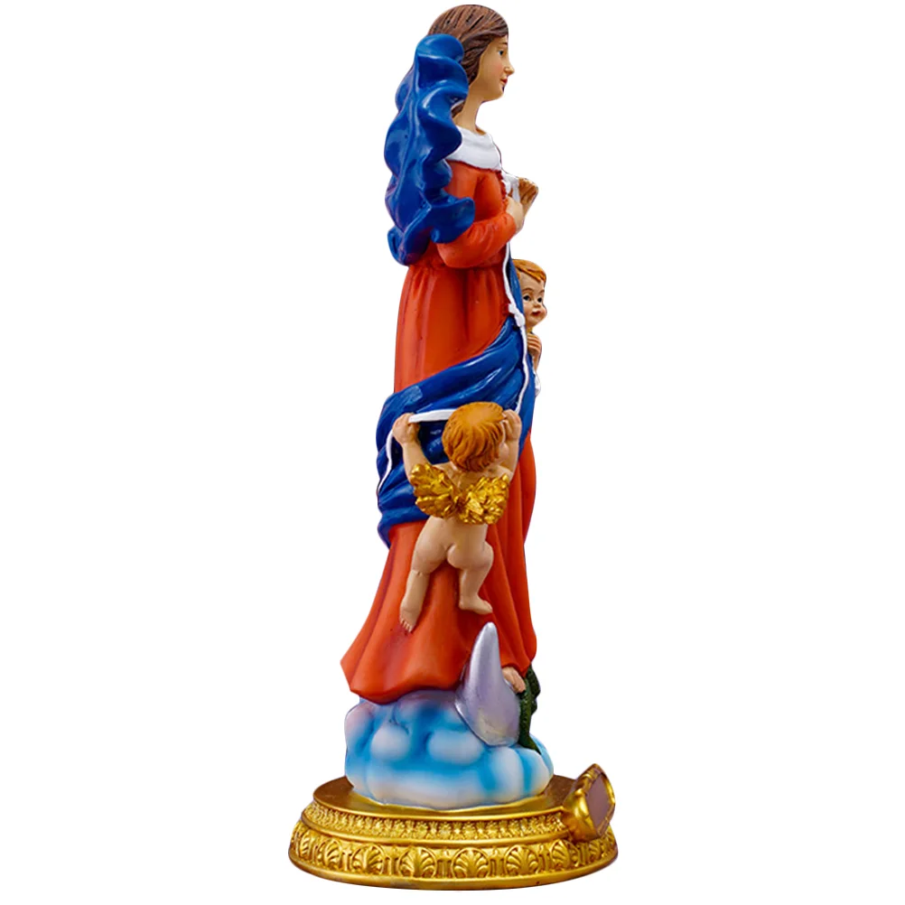 

Character Ornament Resin Tiny Virgin Mary Sculpture Church Desktop Decoration Statue Christmas Crafts