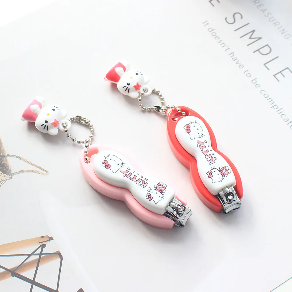 

Cute Cartoon Sanrio Hello Kitty Nail Clippers Stainless Steel Nail Clippers Household Creative Portable Large Nail Clippers