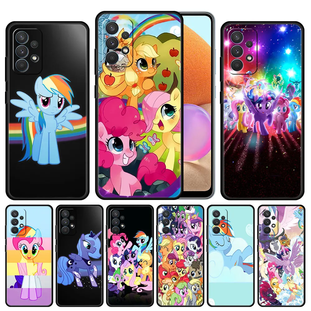 

Case Cover for Samsung Galaxy A02s A12 A21s A30 A50 A20 A11 A03 A23 A03s A01 Casing Coque Bag Black Funda My Little Pony Kawaii