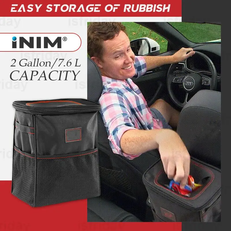 

Waterproof Car Trash Can Bin Auto Car Accessories Organizer Garbage Dump For Trash Can Cars Storage Pockets Closeable Portable