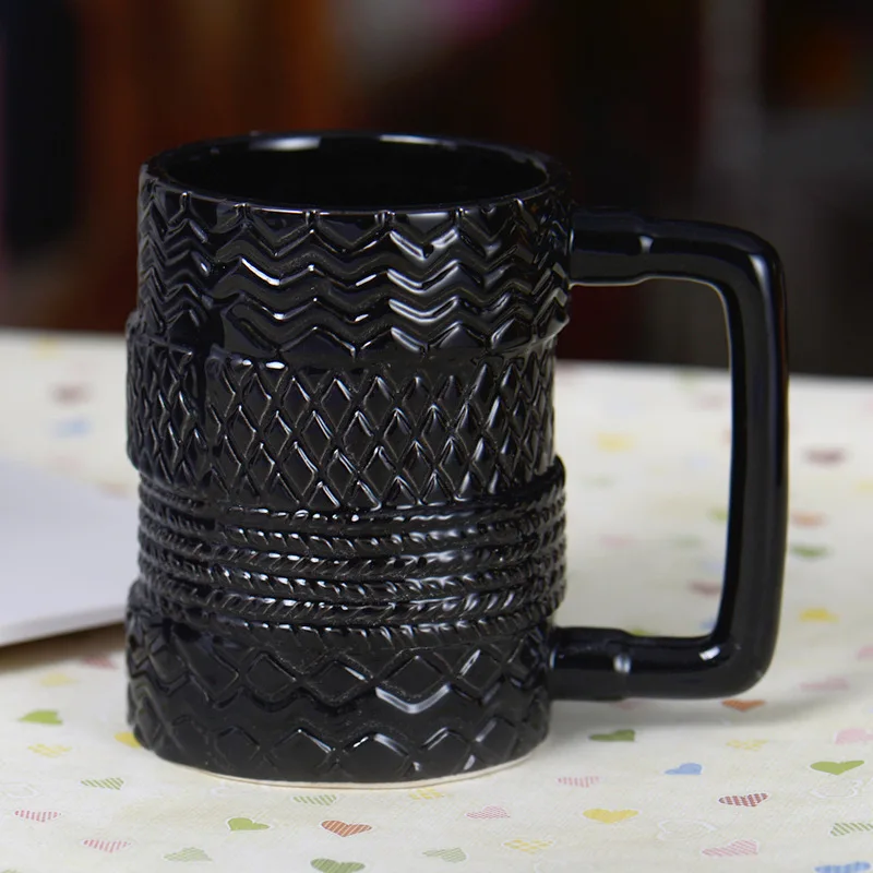 

Ceramic Tire Mug Creative Irregular New Peculiar Tool Cup Home Nordic Ins Tire Cup Coffee Mug