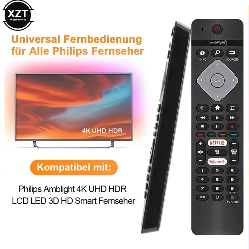 Замена пульта дистанционного управления 398GR8BDXNEPHH для всех Philips Ambilight 4K Smart LED TV 398GR8BDXNEPHH HOF16H303GPD24 398GR08B