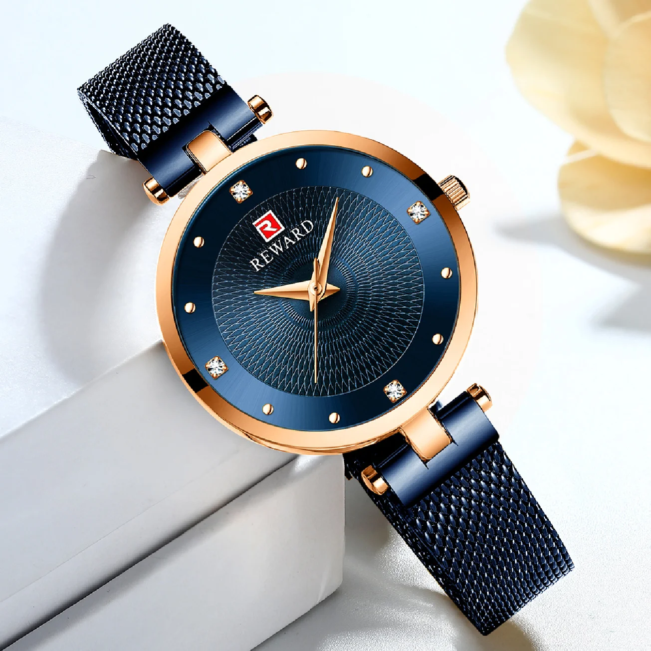 REWARD Luxury Women Watches Fashion Dress Quartz Watch Ladies Stainless Steel Waterproof Wrist Watch Lady Clock Relogio Feminino enlarge