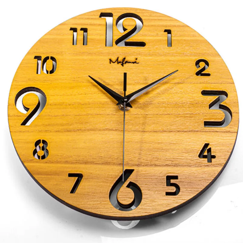 Купи Wooden Digital Wall Clock Large Art Mural Watch Wall Clock Home Design Exsuryse Men Digital Clock Modern Home Decoration за 1,265 рублей в магазине AliExpress