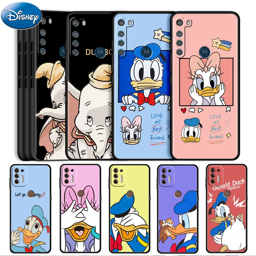 

Donald Duck Dumbo Flying Elephant Case For Motorola Moto G30 G50 G60 G8 G9 Power One Fusion Plus E6s Soft Phone Coque Matte Capa