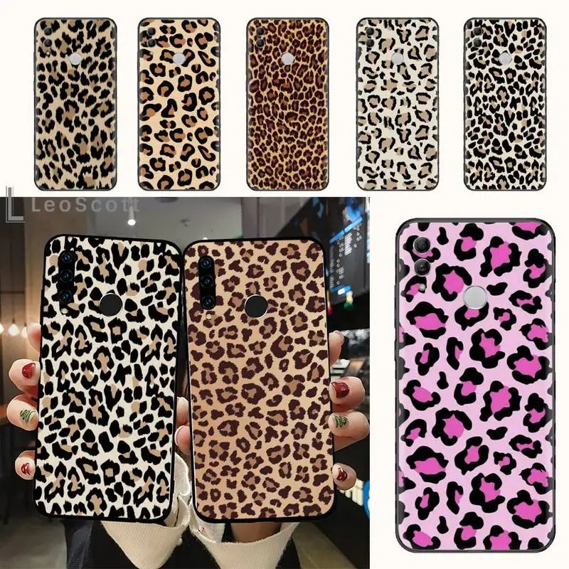 

Leopard print fashion pattern Phone Case For Huawei honor Mate 10 20 30 40 i 9 8 pro x Lite P smart 2019 Y5 2018 nova 5t
