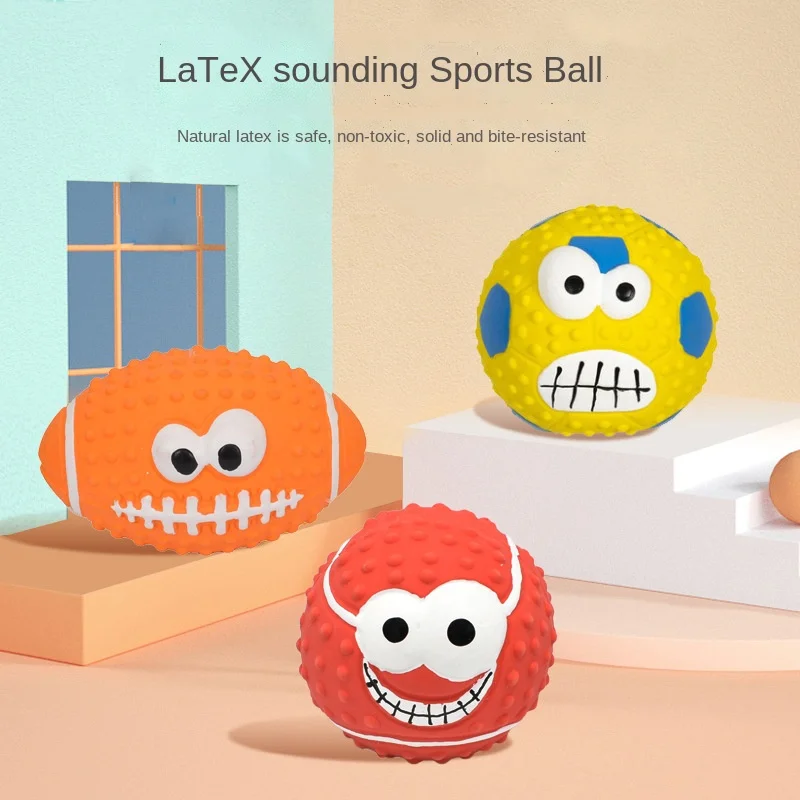 

Unzip Latex Rubber Dog Squeak Toys Soft Bouncy Fetch Balls Dog Toys Squeaky Dog Ball for Medium Small Pet Interactive Play Puppy