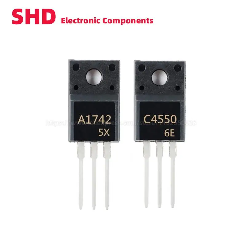 5 шт. 2SA1742 A1742 2SC4550 C4550 TO220F DIP 7A 60V NPN PNP транзистор большой мощности
