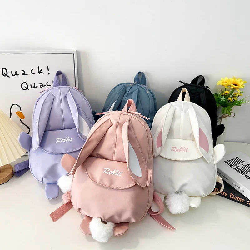 Animals Design Girls Kids Backpack Kindergarten Rabbit Baby Bag With Ears