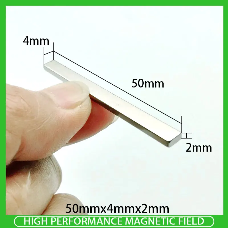 

5~100PCS 50x4x2mm Neodymium Magnet 50mm x 4mm x 2mm N35 NdFeB Block Super Powerful Strong Permanent Magnetic imanes