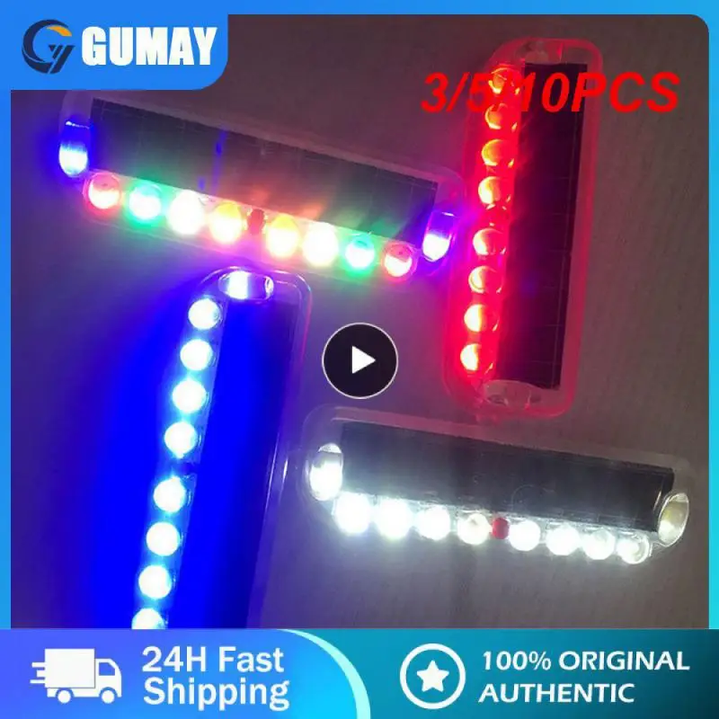 

3/5/10PCS Motorcycle Light High Brightness Solar Led Tail Light Shockproof Waterproof Bicycle Light Car Accessories Tail Light
