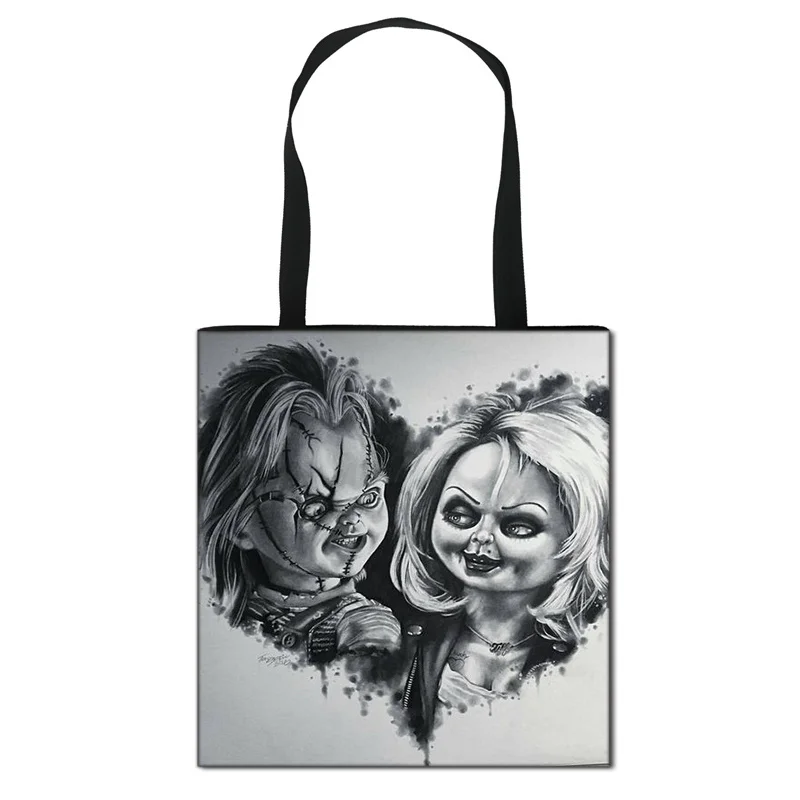 

Horror Movie Child's Play Chucky Girls Women Handbag Shoulder Bag for Travel Ladies Portable Large Capacity Shopping Bags