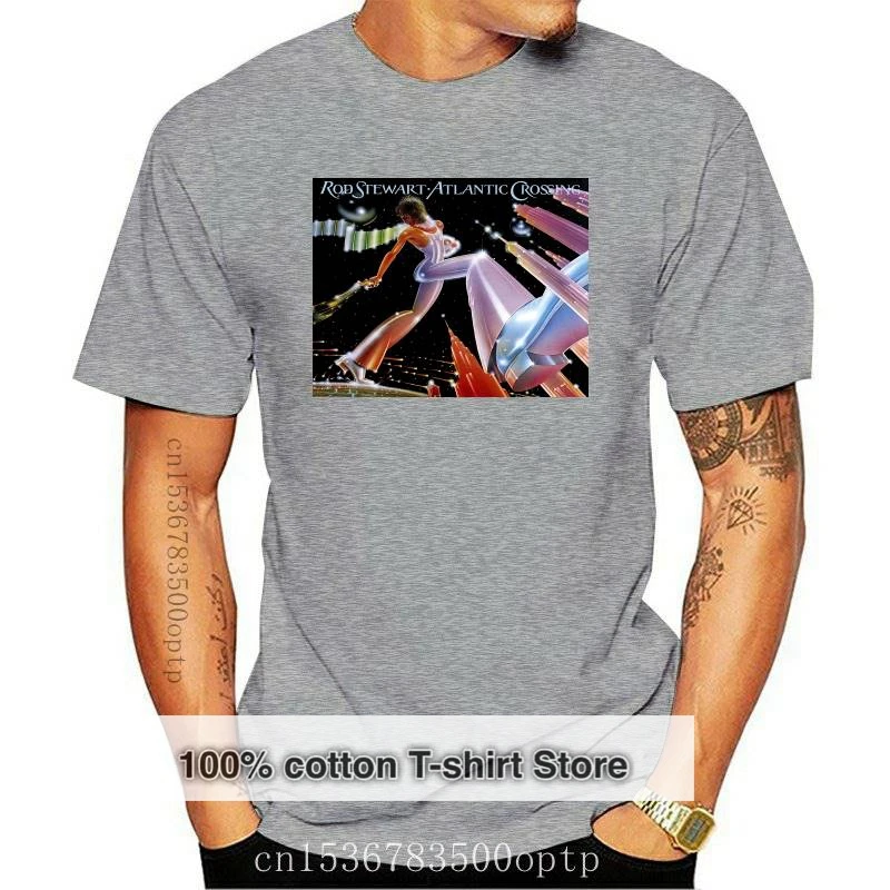 

New Rod Stewart T Shirt Atlantic Crossing Vinyl Cd Cover Men'S T-Shirt Men Cotton O-neck Tshirt Funny Tees Tops Harajuku