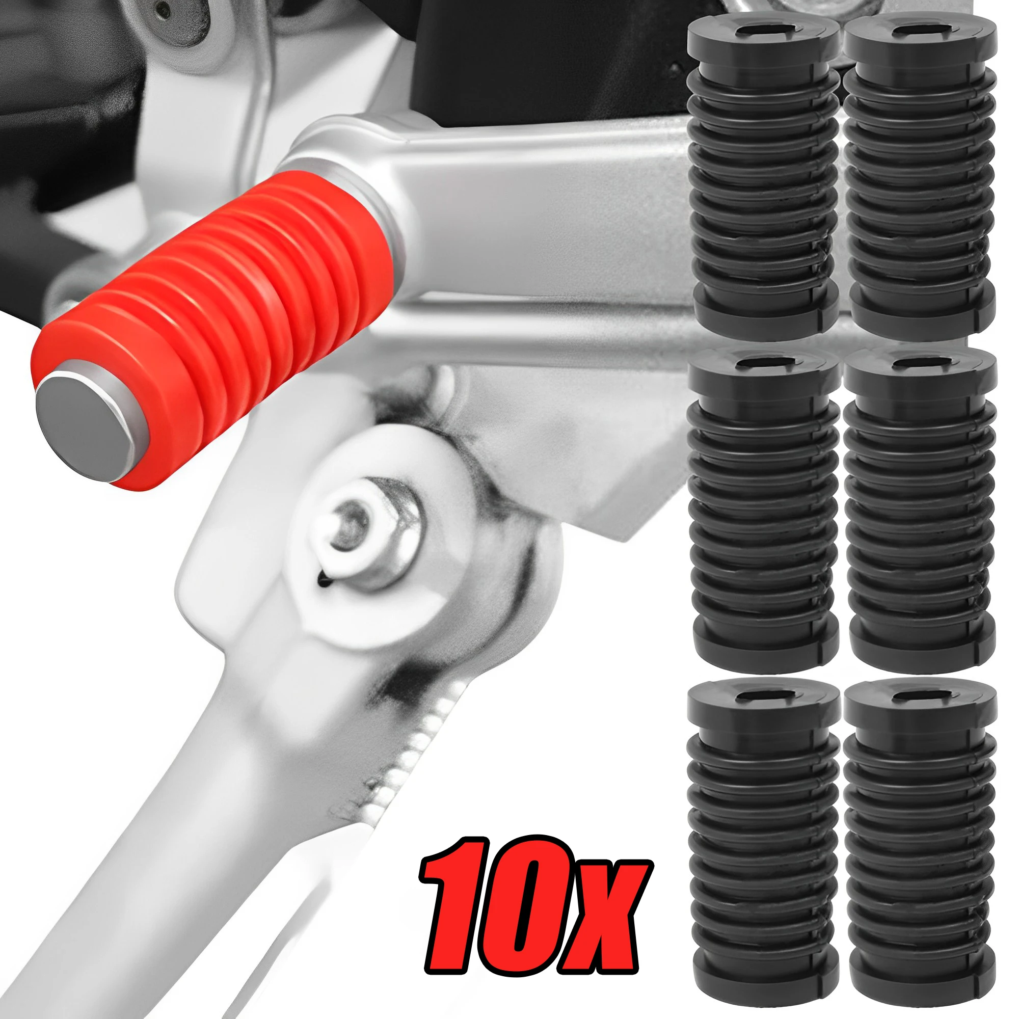 

10Pcs Motorcycle Gear Shift Lever Foot Pad Pedal Rubber Cover Non Slip Motorbike Gear Lever Protective Covers Moto Accessories
