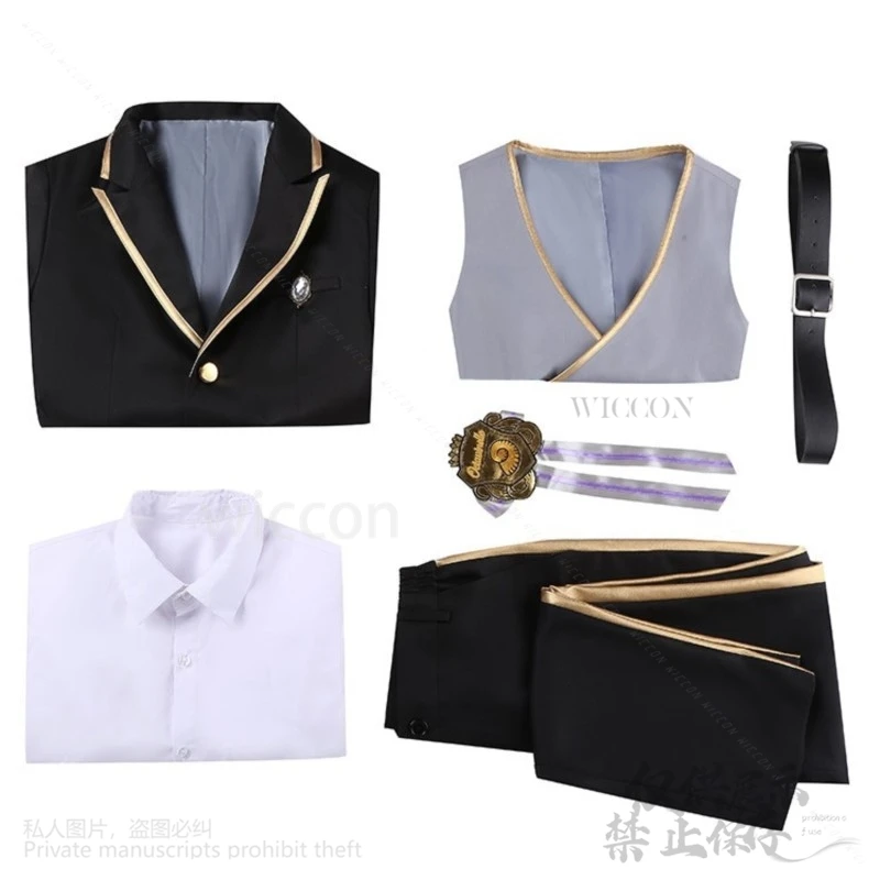 Костюм для косплея Octavinelle Floyd Leech парик игра Twisted-Wonderland Русалочка ночной ворон