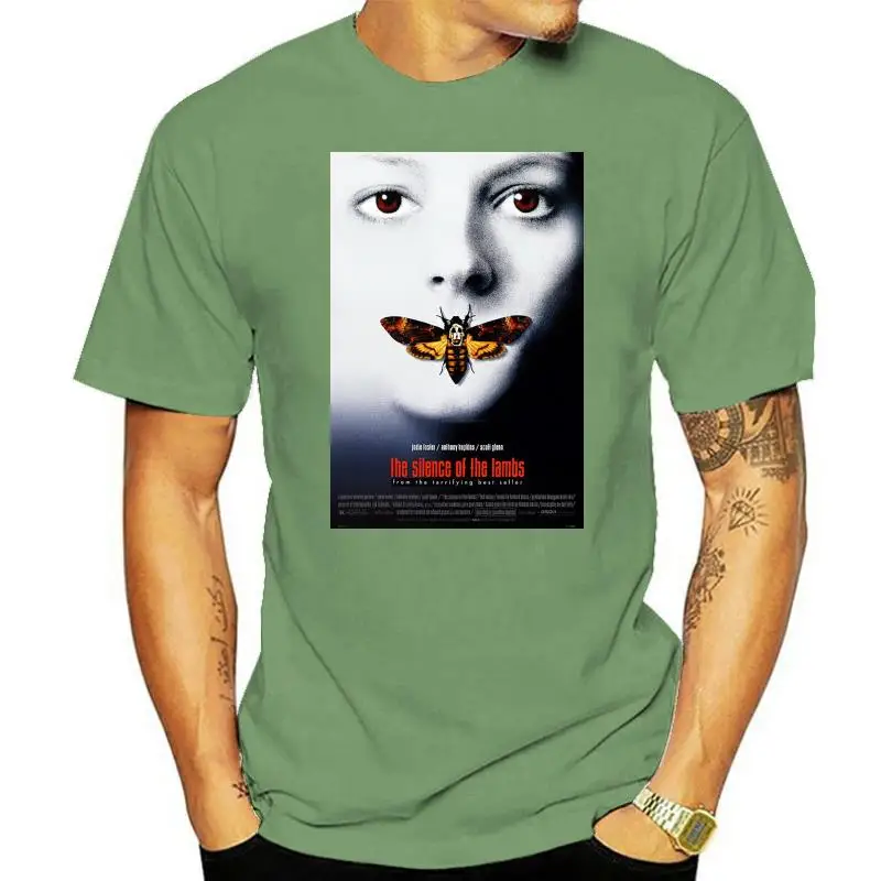 Классический кинопостер тишина ягнят футболка страшная пленка Ганнибал Лектер