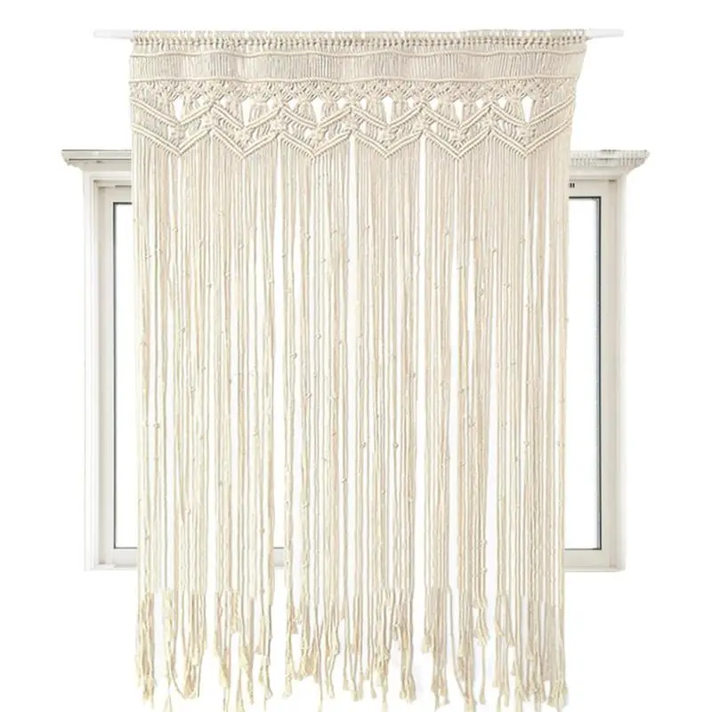

Macrame Curtain Wall Hanging Large Boho Woven Wall Hanging Window Curtains Handmade Boho Curtains Macrame Curtain Wall Hanging
